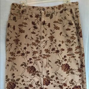 Long corduroy skirt